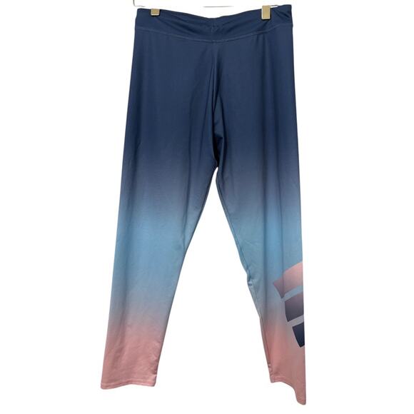 Adidas Aeroready Size 16 Girls Ombre Blue/Pink 7/8 Athletic Tights - Picture 3 of 9